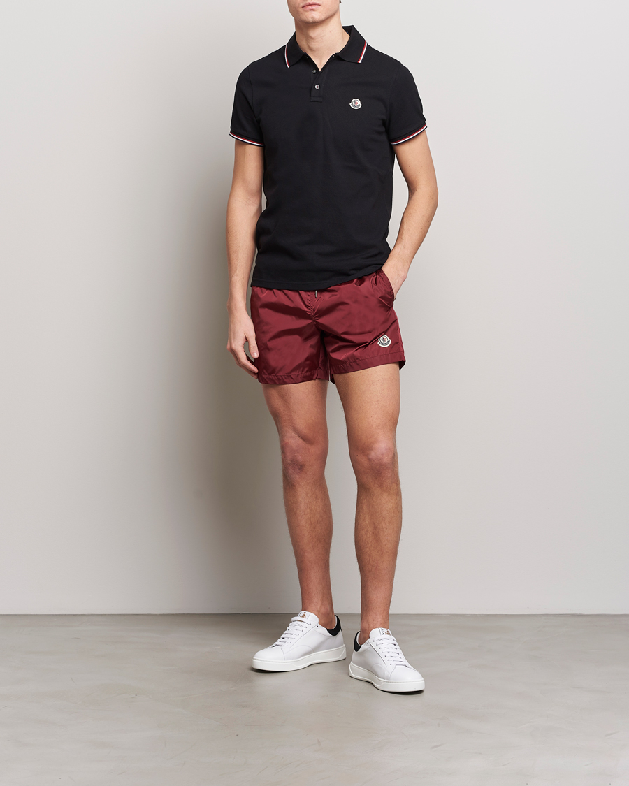 Hombres | Bañadores | Moncler | Nylon Swim Shorts Burgundy
