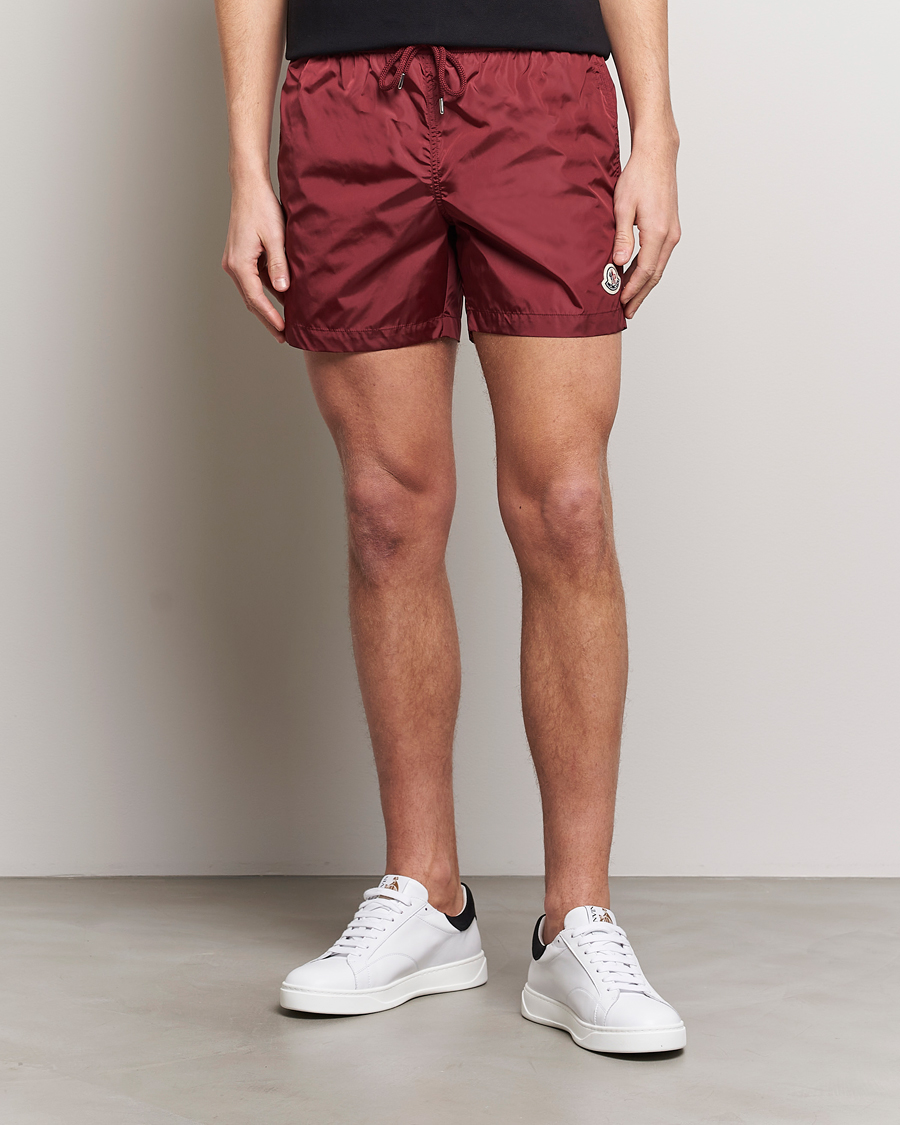 Hombres | Bañadores | Moncler | Nylon Swim Shorts Burgundy