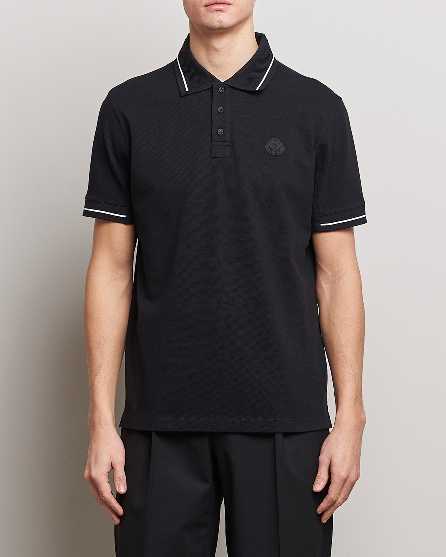 Hombres | Camisas polo de manga corta | Moncler | Tonal Logo Polo Black