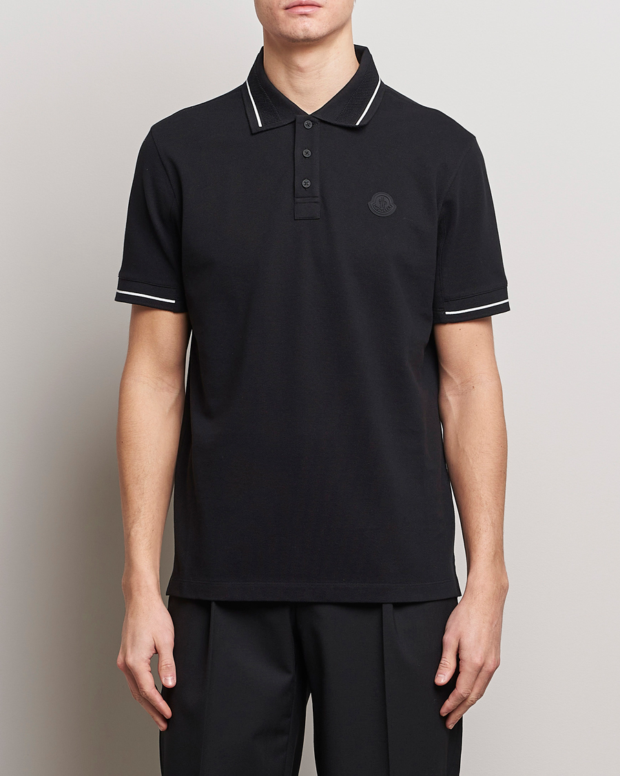 Hombres | Polos | Moncler | Tonal Logo Polo Black