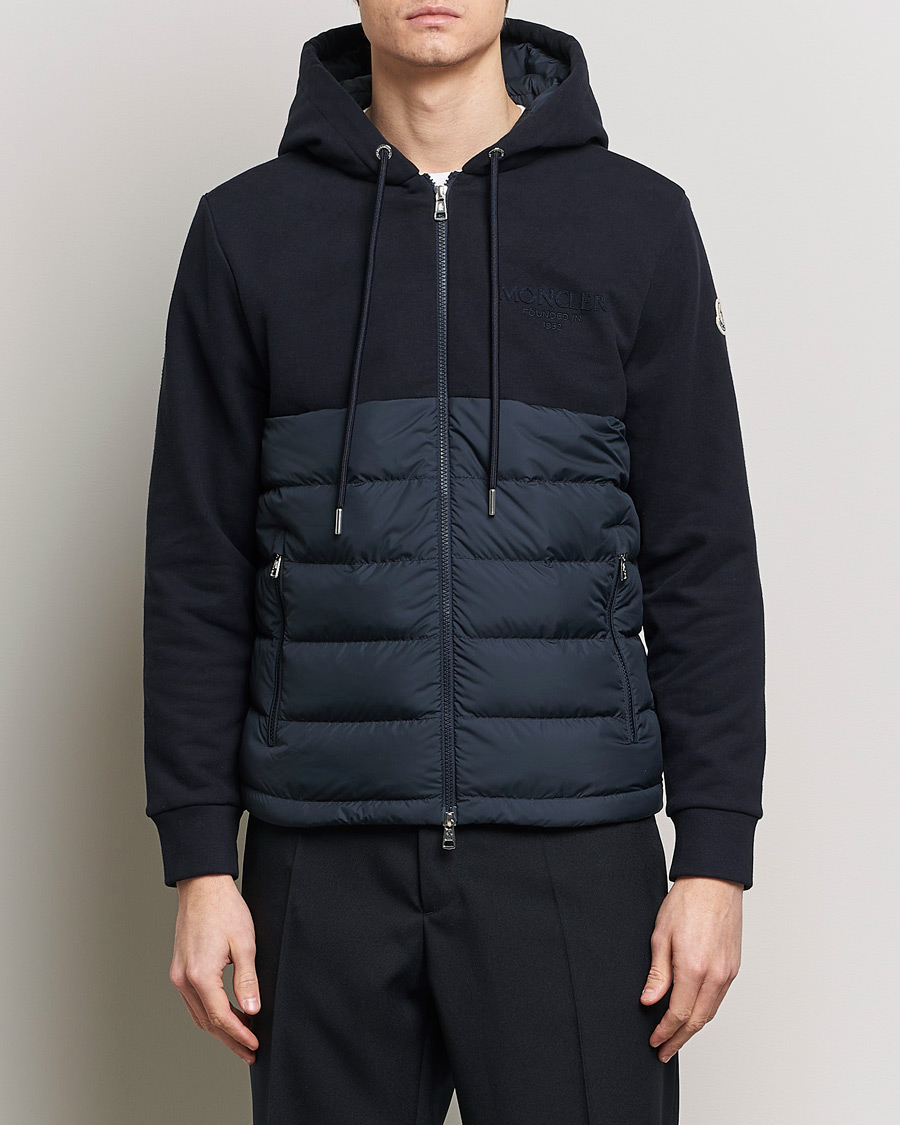Hombres | Ropa | Moncler | Down Panel Cardigan Jacket Navy