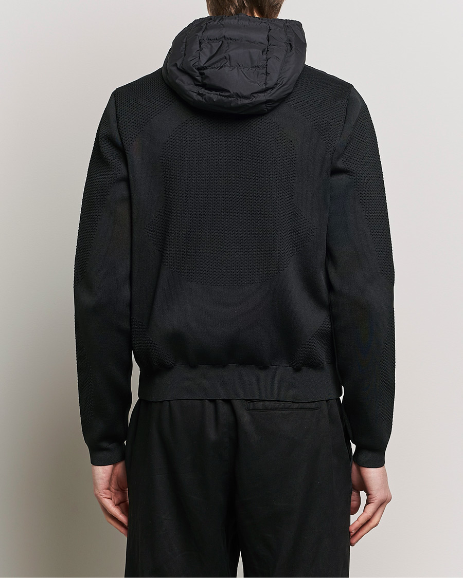 Hombres | Jerséis y prendas de punto | Moncler | Hooded Hybrid Zip Cardigan Black