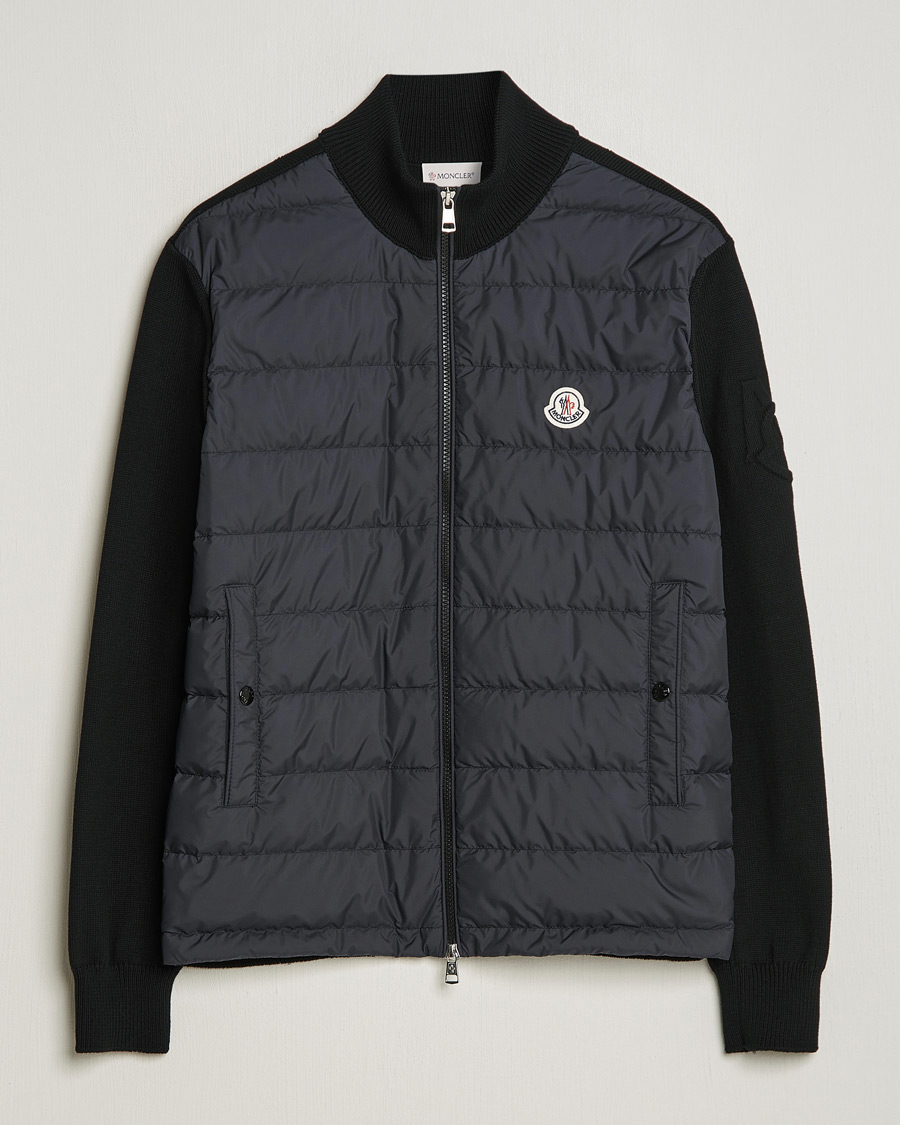 Hombres | Jerséis y prendas de punto | Moncler | MonclerHybrid Zip CardiganBlackS