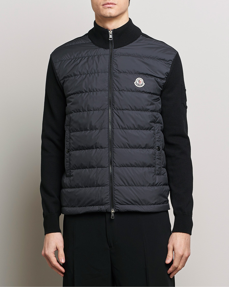 Hombres | Jerséis y prendas de punto | Moncler | MonclerHybrid Zip CardiganBlackS