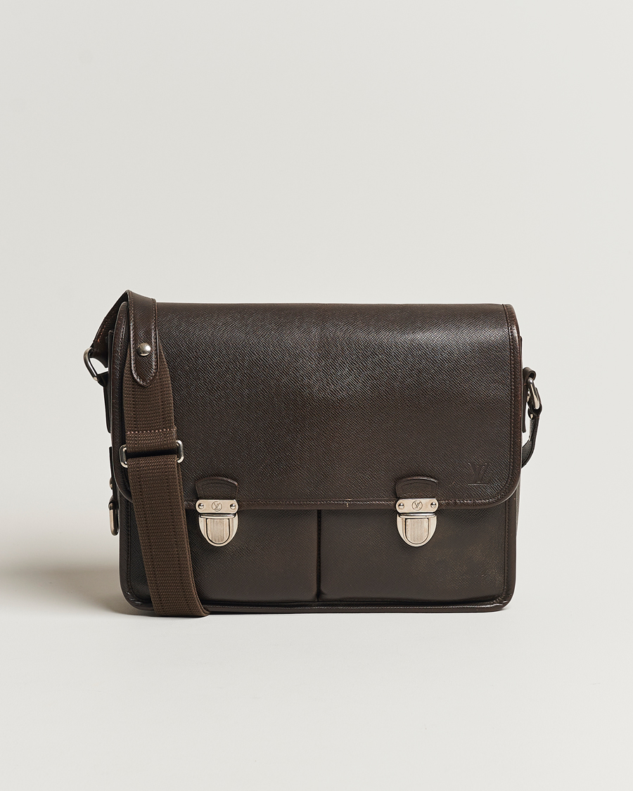 Hombres | Louis Vuitton Pre-Owned Alexei Leather Messenger Bag Leather Brown | Louis Vuitton Pre-Owned | Alexei Leather Messenger Bag Leather Brown