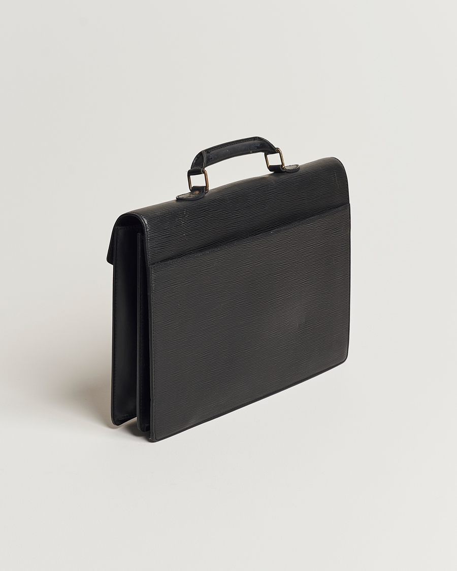 Hombres | Louis Vuitton Pre-Owned Serviette Ambassadeur Epi Leather Breifcase Black | Louis Vuitton Pre-Owned | Serviette Ambassadeur Epi Leather Breifcase Black