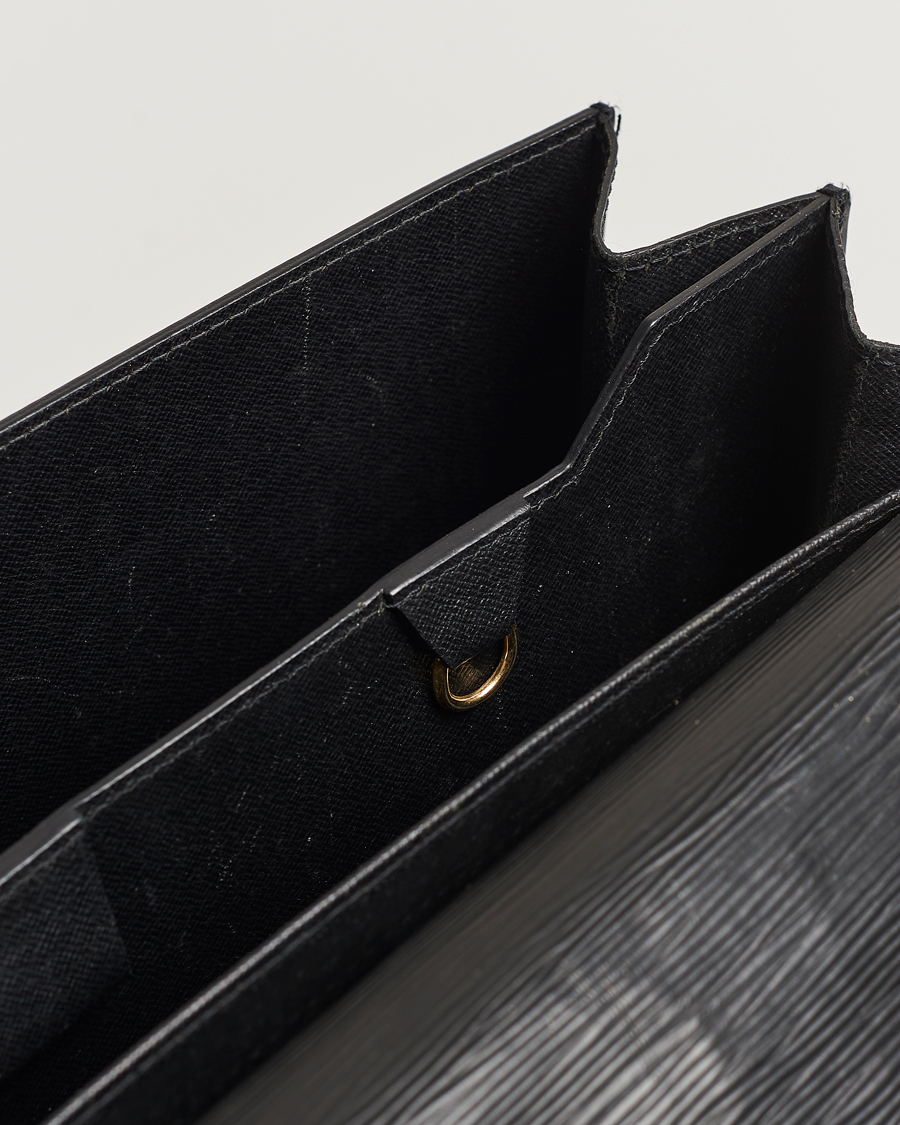 Hombres | Louis Vuitton Pre-Owned Serviette Ambassadeur Epi Leather Breifcase Black | Louis Vuitton Pre-Owned | Serviette Ambassadeur Epi Leather Breifcase Black