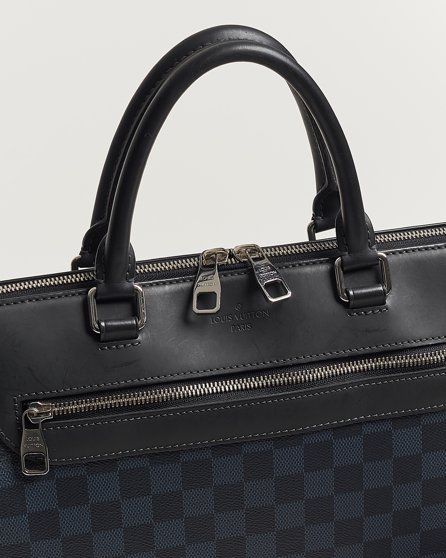 Hombres | Louis Vuitton Pre-Owned Porte-Documents Jour Briefcase Damier Navy | Louis Vuitton Pre-Owned | Porte-Documents Jour Briefcase Damier Navy