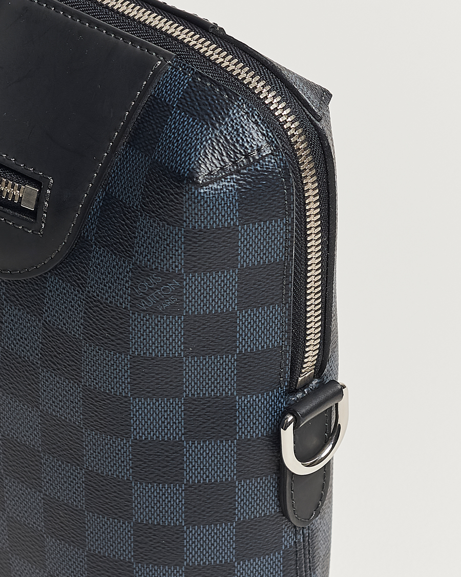 Hombres | Louis Vuitton Pre-Owned Porte-Documents Jour Briefcase Damier Navy | Louis Vuitton Pre-Owned | Porte-Documents Jour Briefcase Damier Navy