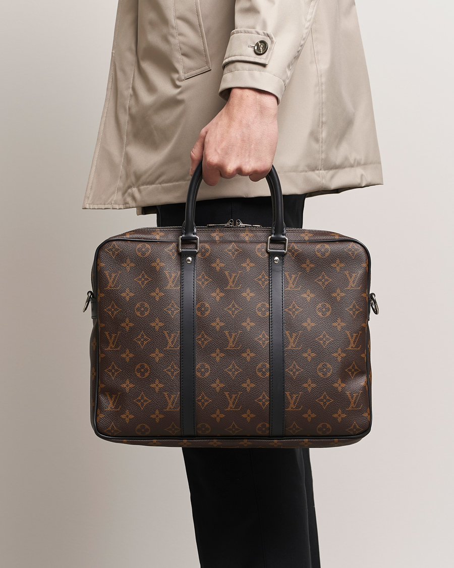 Hombres | Pre-Owned & Vintage Bags | Louis Vuitton Pre-Owned | Porte-Documents Voyage Briefcase Monogram Macassar