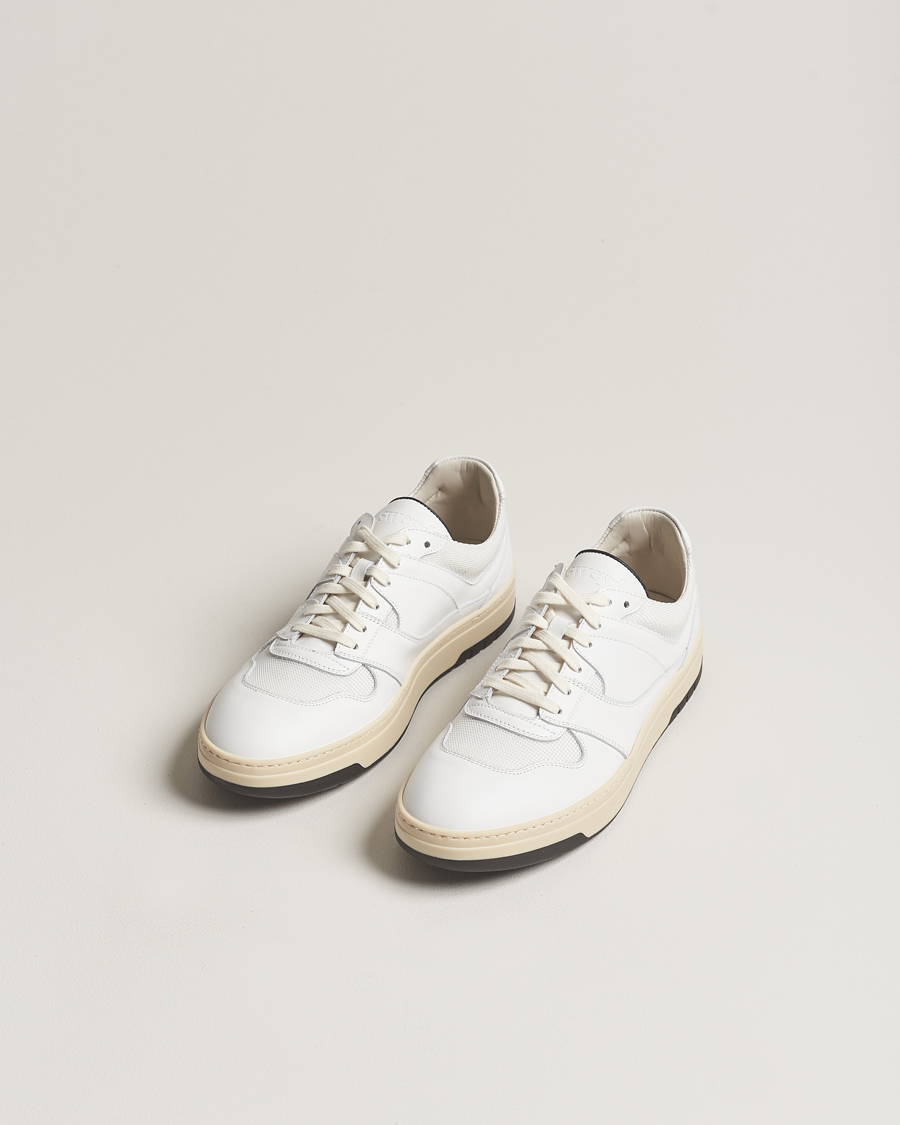 Hombres | Zapatillas blancas | Sweyd | Net Leather Sneaker White