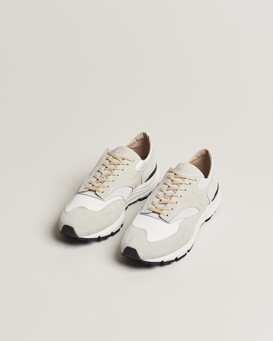 Hombres | Zapatillas blancas | Sweyd | Way Suede Running Sneaker White/Grey