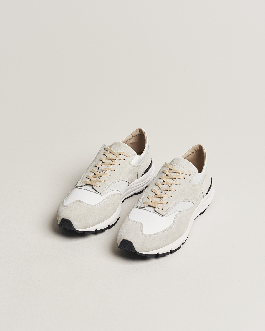 Hombres | Sweyd Way Suede Running Sneaker White/Grey | Sweyd | Way Suede Running Sneaker White/Grey