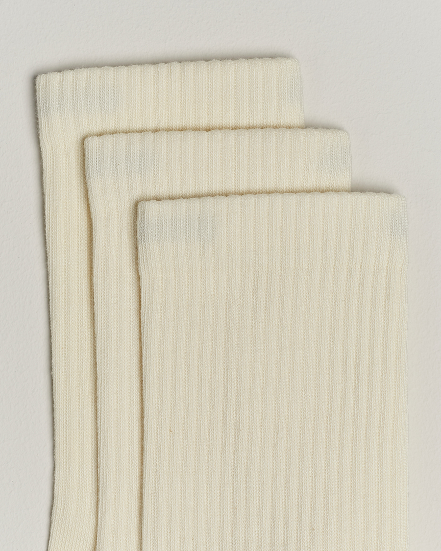 Hombres | Ropa interior y calcetines | Sweyd | 3-Pack Crew Cotton Socks White