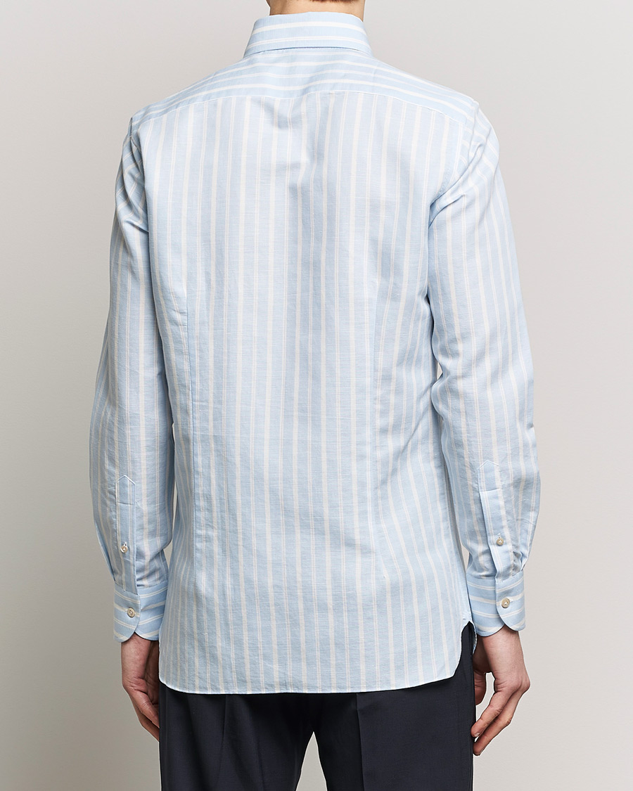 Hombres | Camisas | 100Hands | Cotton Striped Shirt Light Blue