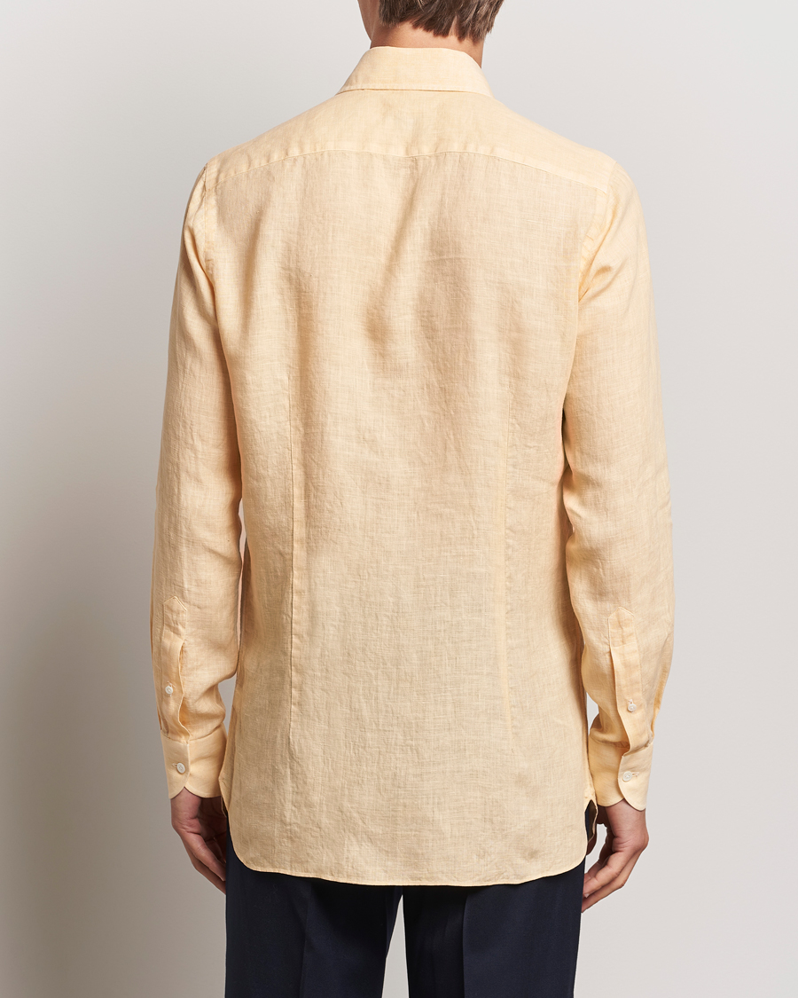 Hombres | Camisas | 100Hands | Natural Stone Washed Linen Shirt Peach