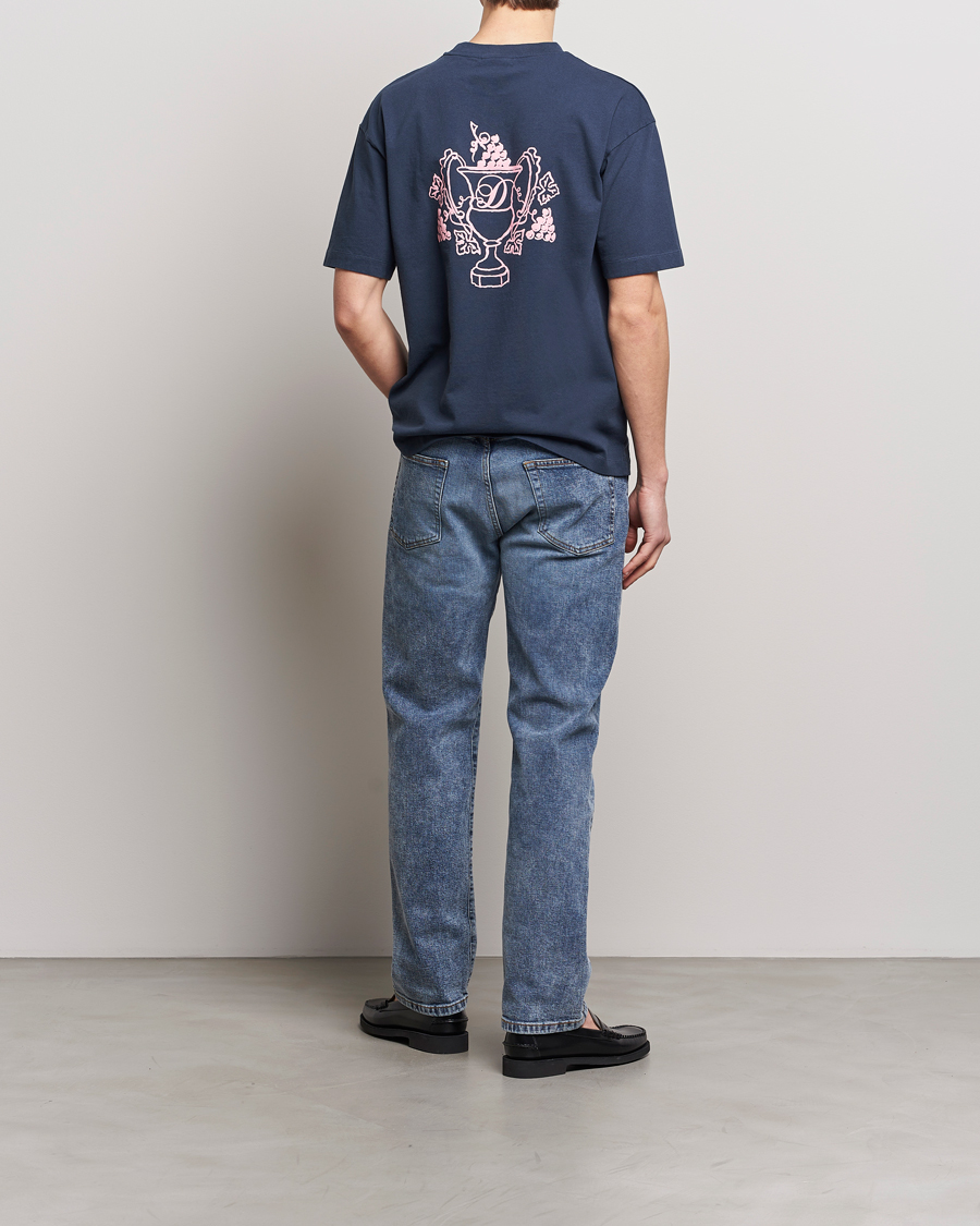 Hombres | Camisetas | Drôle de Monsieur | Blason Embroidered T-Shirt Midnight Blue