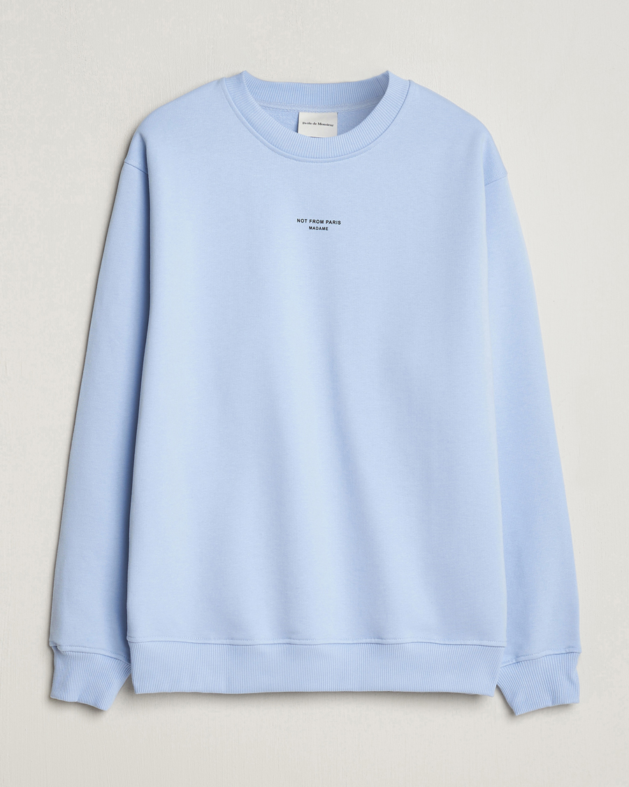 Hombres | Jerséis y prendas de punto | Drôle de Monsieur | Classic NFPM Sweatshirt Light Blue
