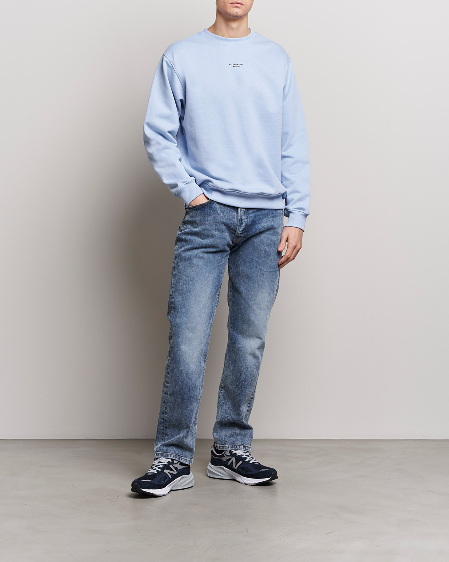 Hombres | Jerséis y prendas de punto | Drôle de Monsieur | Classic NFPM Sweatshirt Light Blue