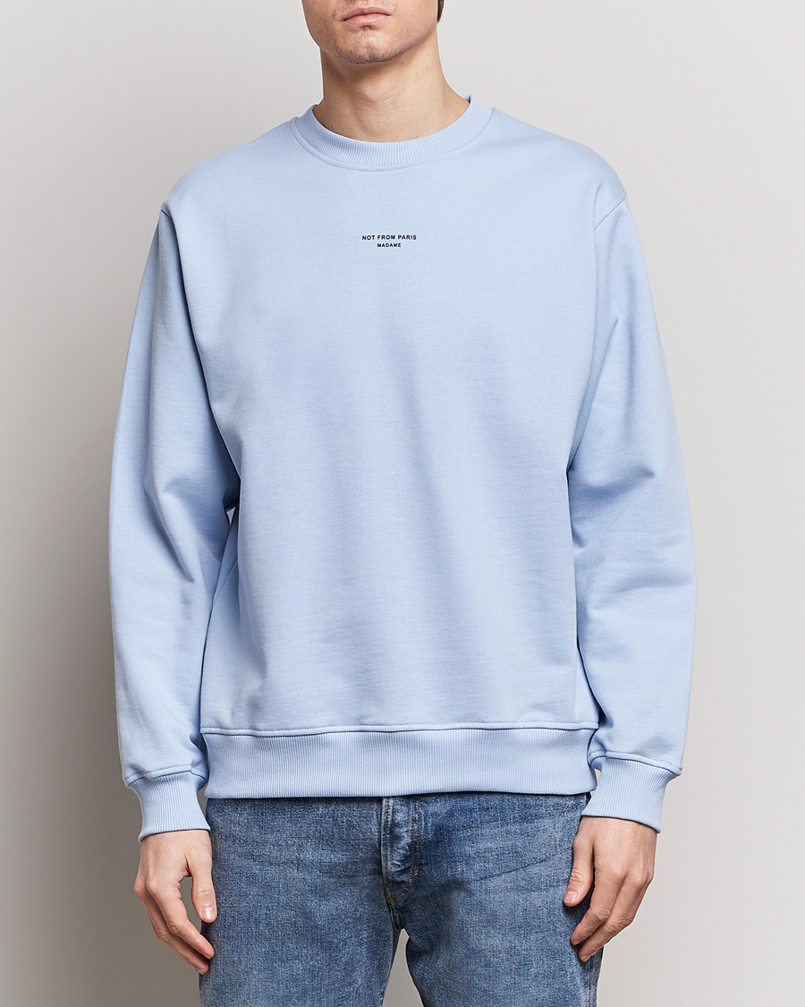 Hombres | Jerséis y prendas de punto | Drôle de Monsieur | Classic NFPM Sweatshirt Light Blue