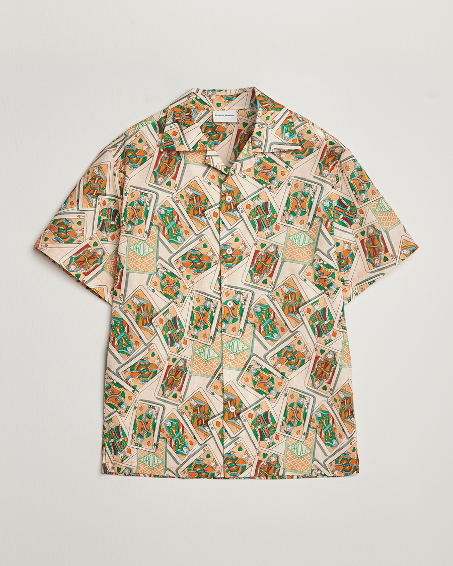 Hombres | Camisas | Drôle de Monsieur | Jeu De Cartes Camp Shirt Peach
