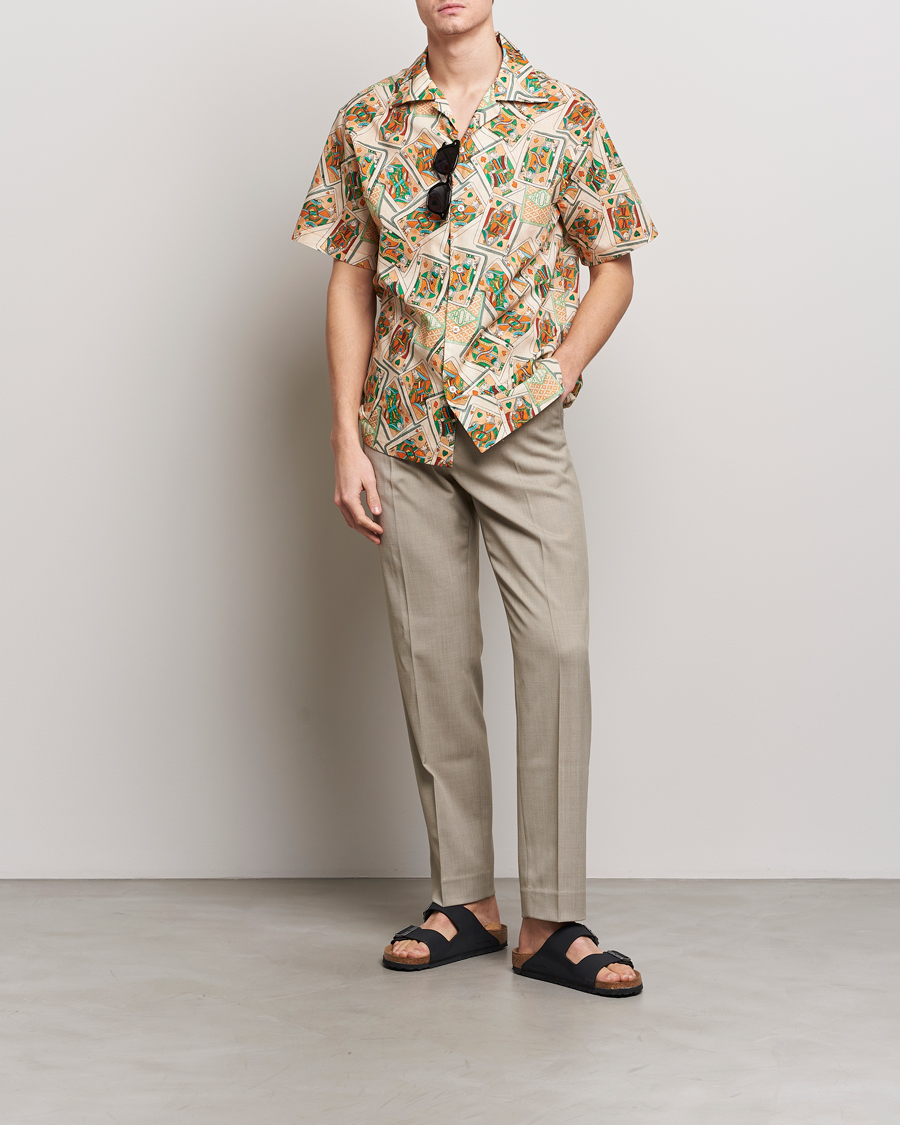 Hombres | Camisas | Drôle de Monsieur | Jeu De Cartes Camp Shirt Peach