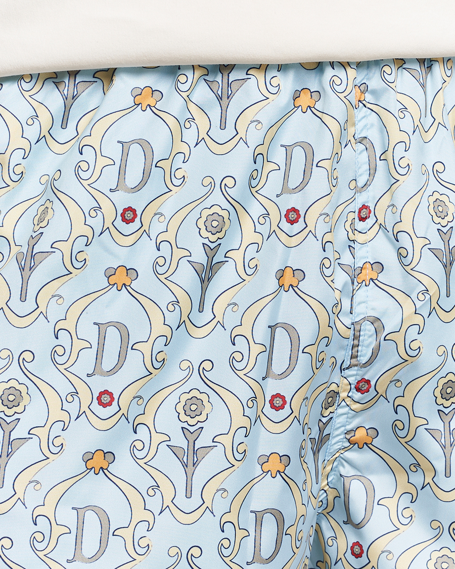 Hombres | Bañadores | Drôle de Monsieur | Ornaments Swim Shorts Light Blue