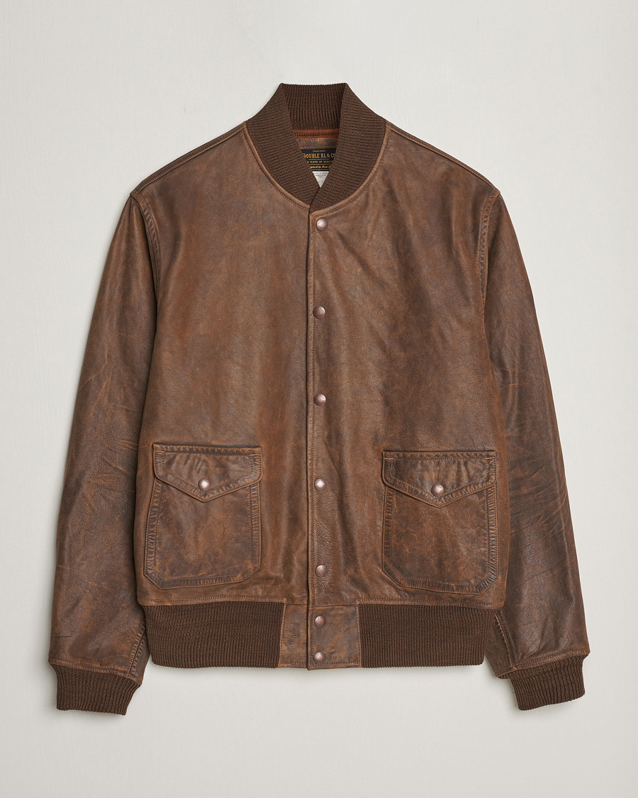 Hombres | Abrigos y chaquetas | RRL | Wright Leather Jacket Brown
