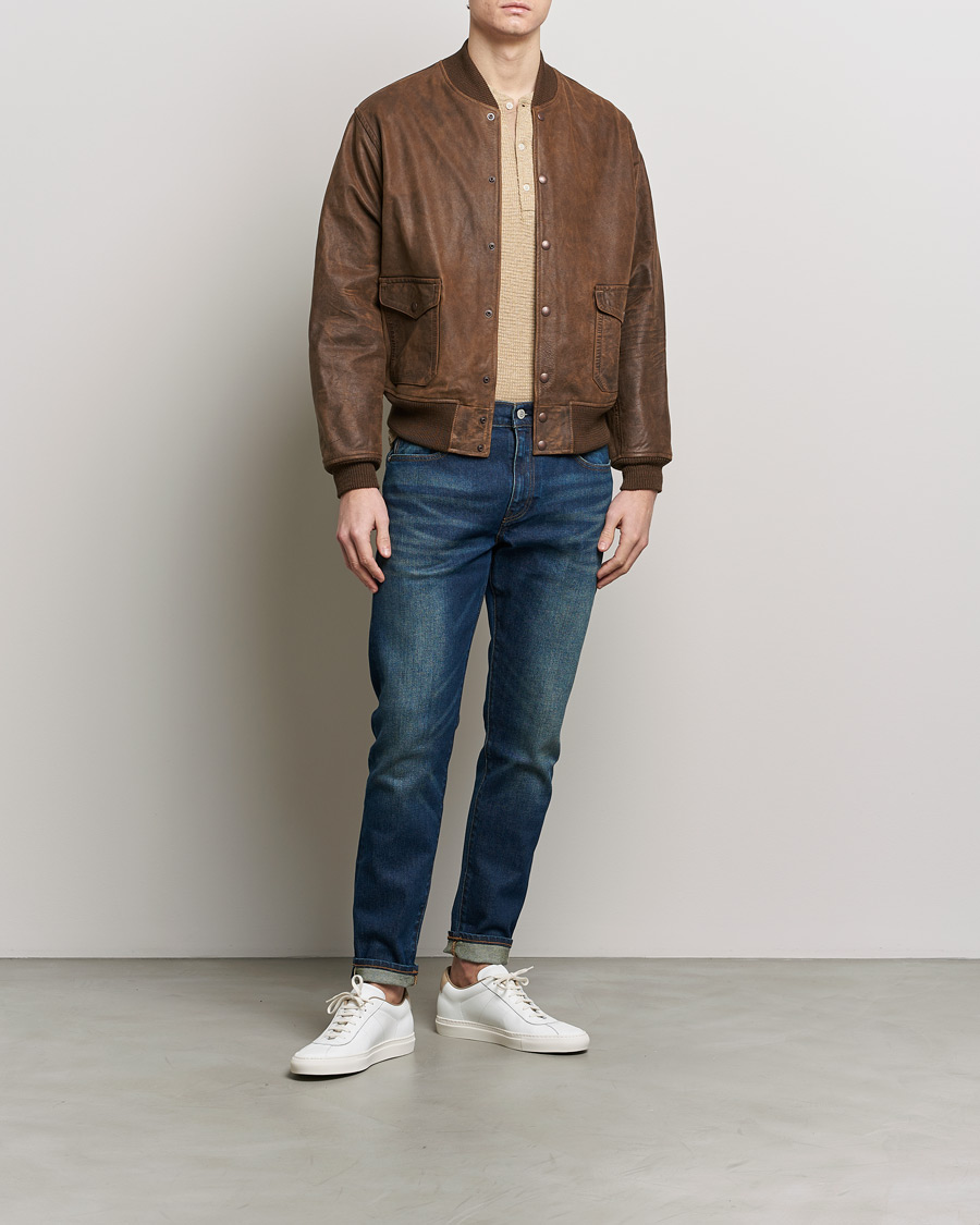 Hombres | Abrigos y chaquetas | RRL | Wright Leather Jacket Brown