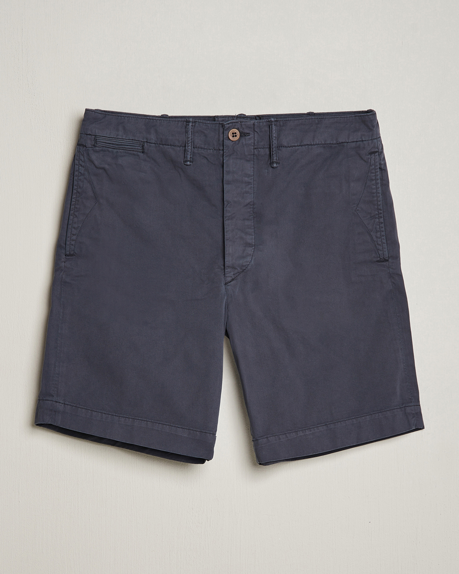Hombres | Pantalones cortos | RRL | Officers Flat Shorts Navy