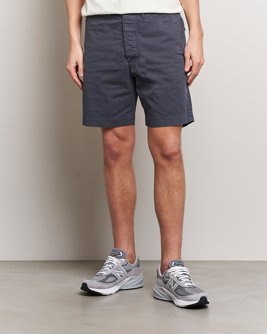 Hombres | Pantalones cortos | RRL | Officers Flat Shorts Navy