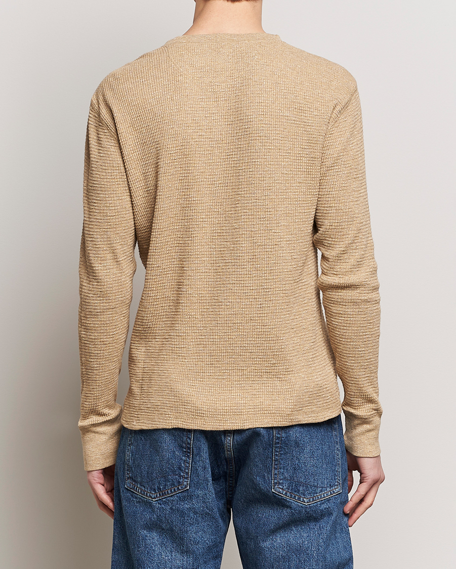 Hombres | Jerséis y prendas de punto | RRL | Long Sleeve Henley Tan Heather