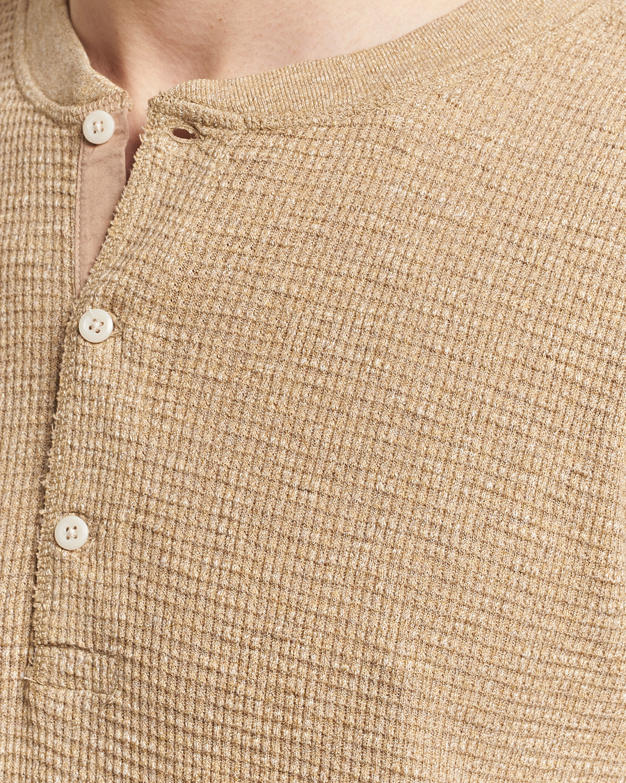 Hombres | Jerséis y prendas de punto | RRL | Long Sleeve Henley Tan Heather