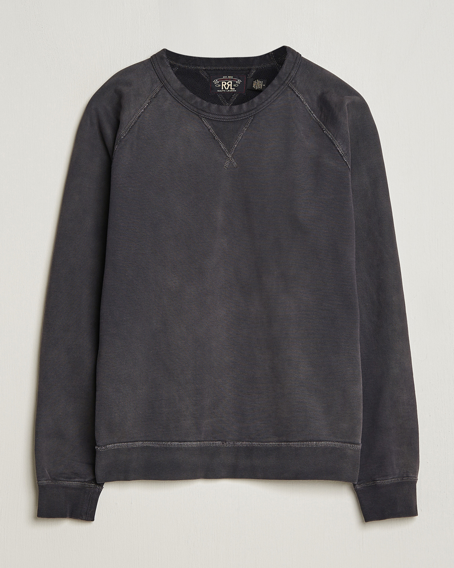 Hombres | Jerséis y prendas de punto | RRL | Raglan Sleeve Sweatshirt Black Indigo