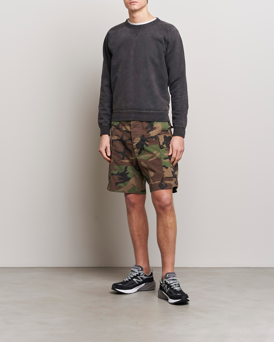 Hombres | Jerséis y prendas de punto | RRL | Raglan Sleeve Sweatshirt Black Indigo