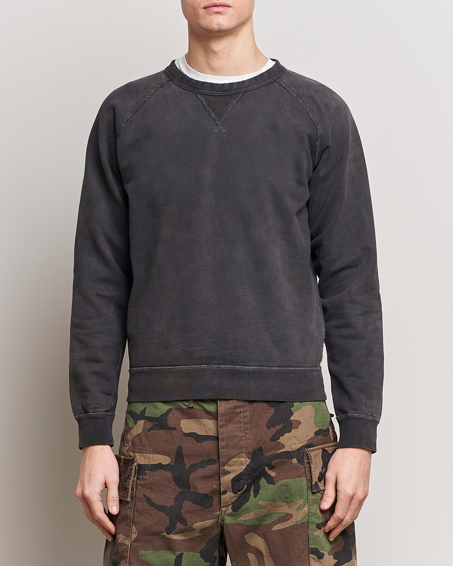 Hombres | Jerséis y prendas de punto | RRL | Raglan Sleeve Sweatshirt Black Indigo