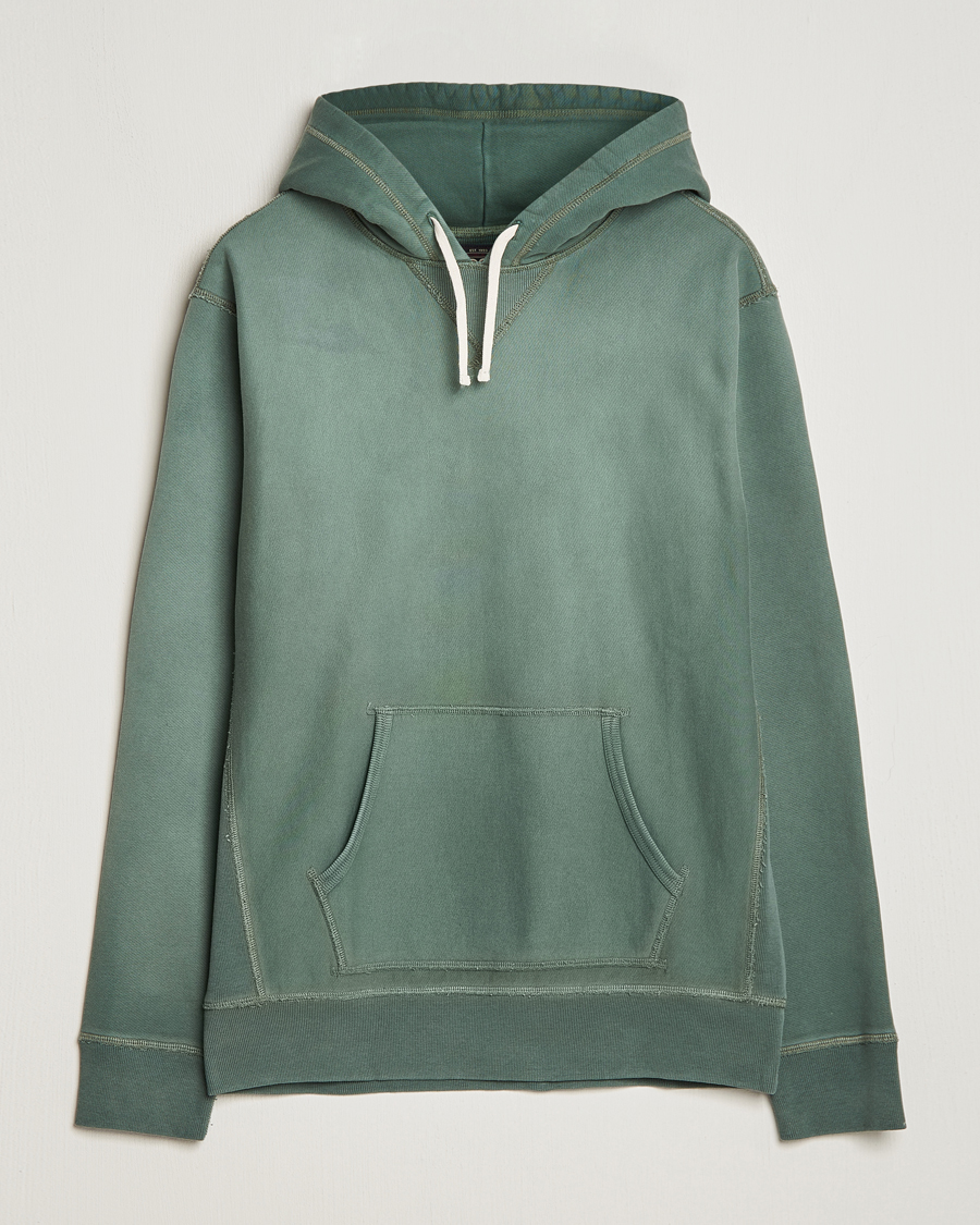 Hombres | Jerséis y prendas de punto | RRL | Hooded Sweatshirt Collegiate Green