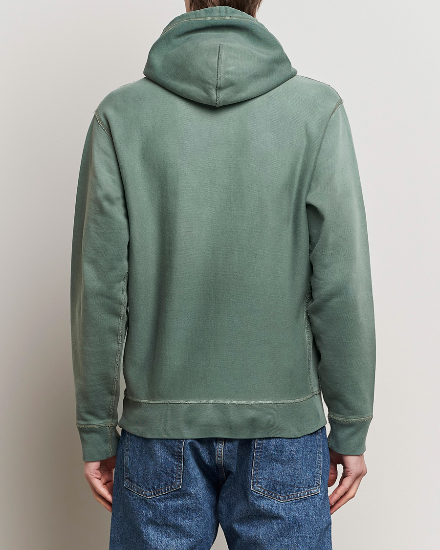 Hombres | Jerséis y prendas de punto | RRL | Hooded Sweatshirt Collegiate Green