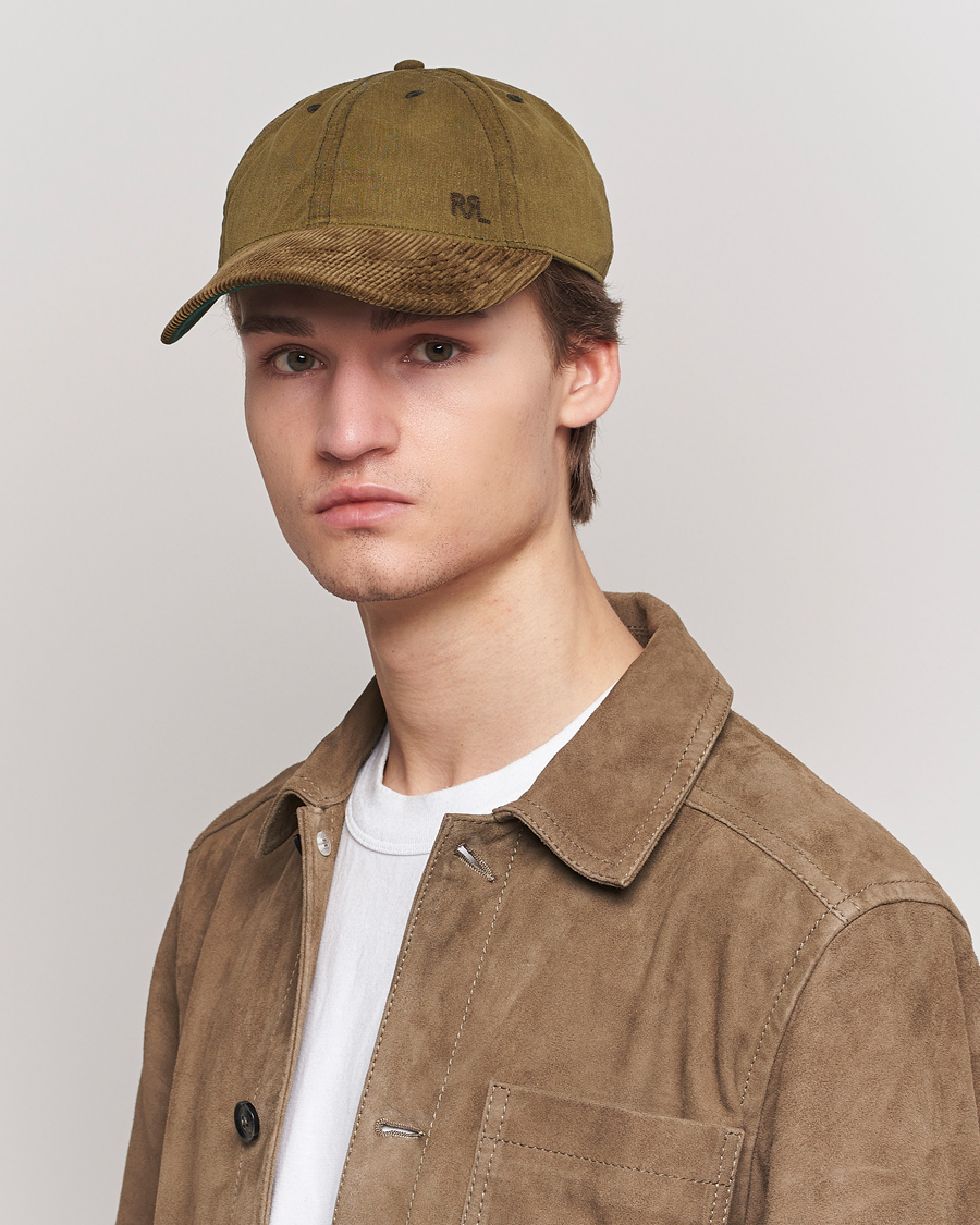 Men | Hats & Caps | RRL | Cotton/Corduroy Ball Cap Explorer Olive