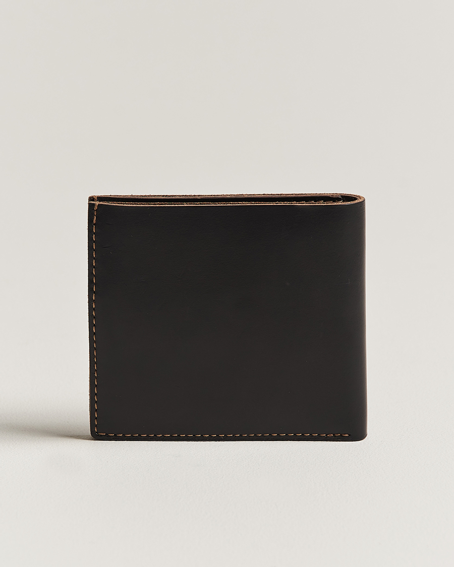 Hombres | Billeteras plegables y con cremallera | RRL | Tumbled Leather Billfold Wallet Black/Brown