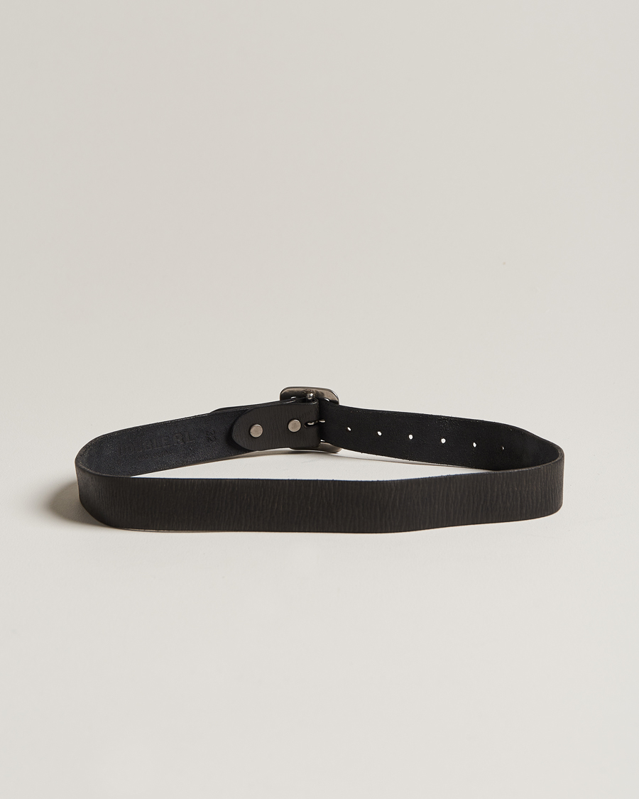 Hombres | Accesorios | RRL | Tumbled Leather Belt Vintage Black
