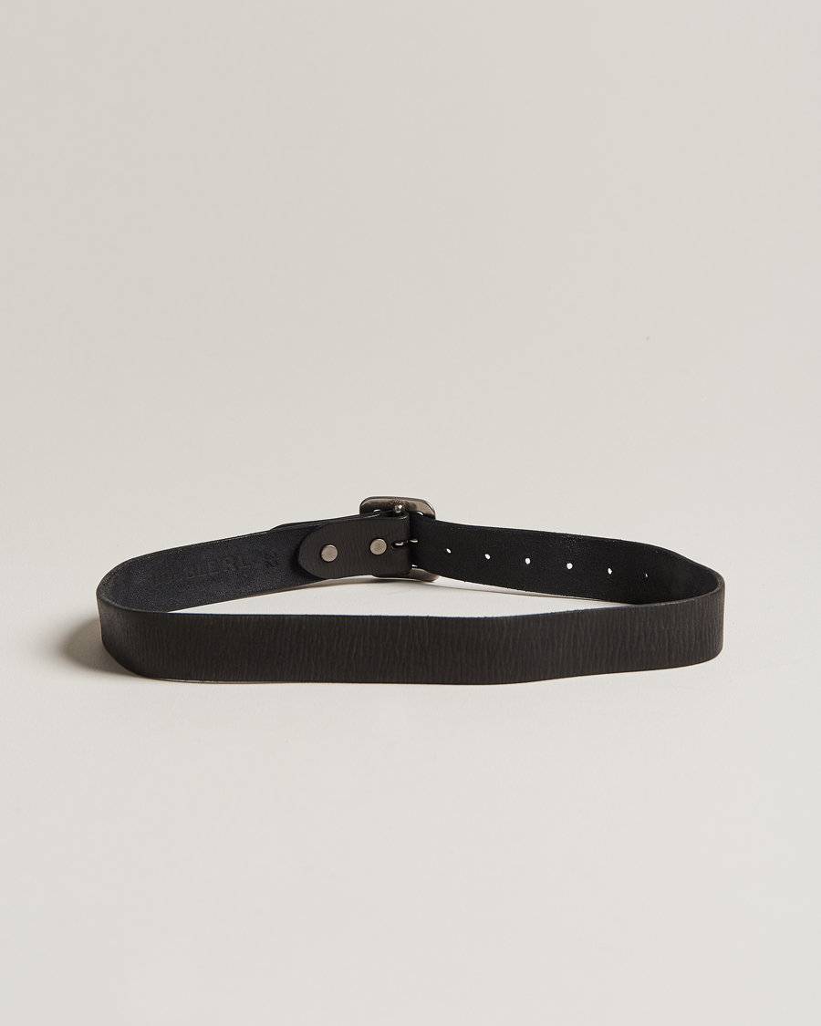 Hombres | RRL Tumbled Leather Belt Vintage Black | RRL | Tumbled Leather Belt Vintage Black