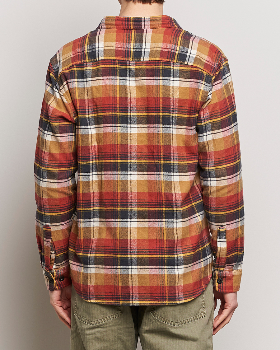 Hombres | Camisas | Pendleton | Burnside Flannel Shirt Tan/Red Plaid