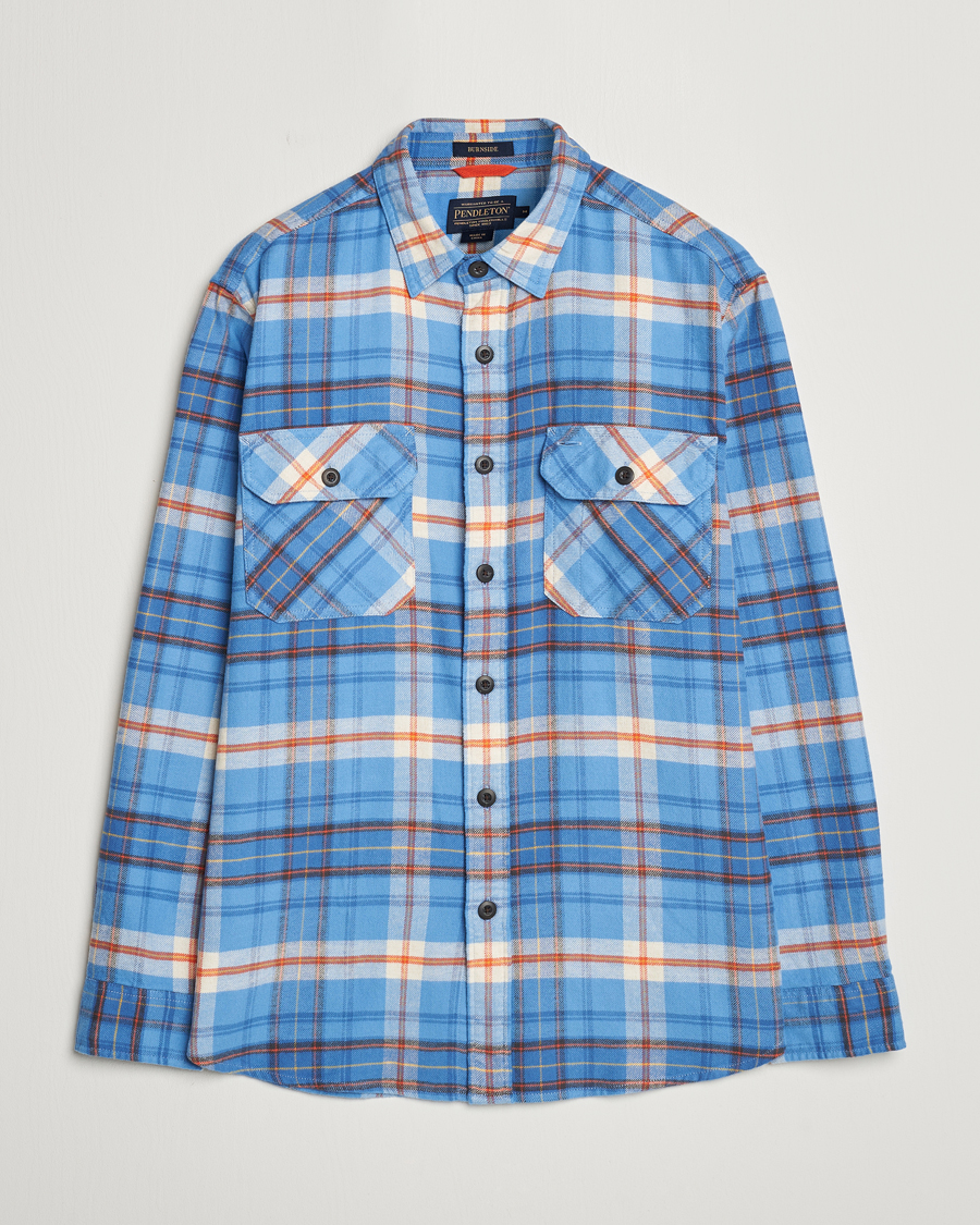 Hombres | Camisas | Pendleton | Burnside Flannel Shirt Blue/Red Plaid