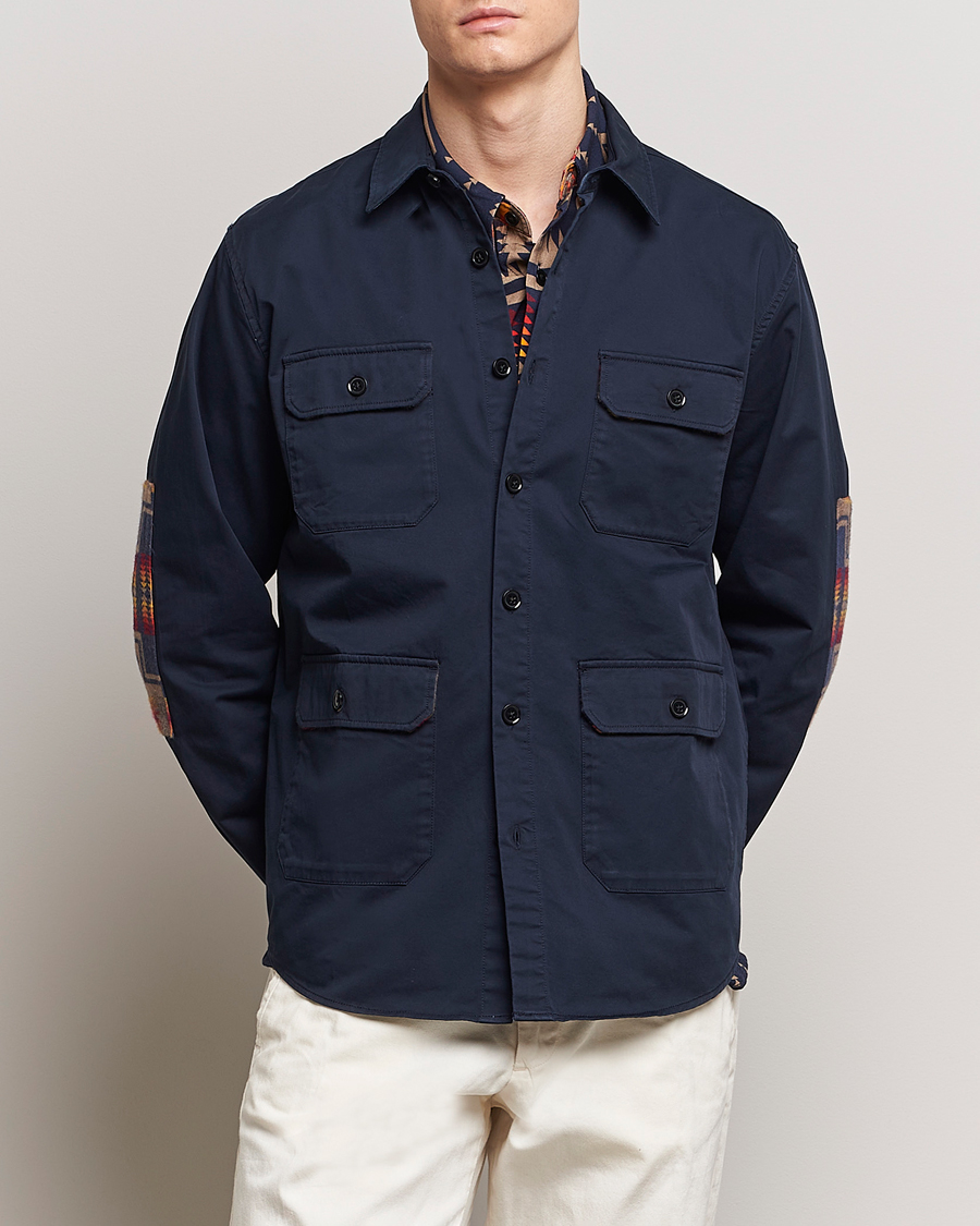 Hombres | Overshirts | Pendleton | Patchwork Explorer Shirt Navy