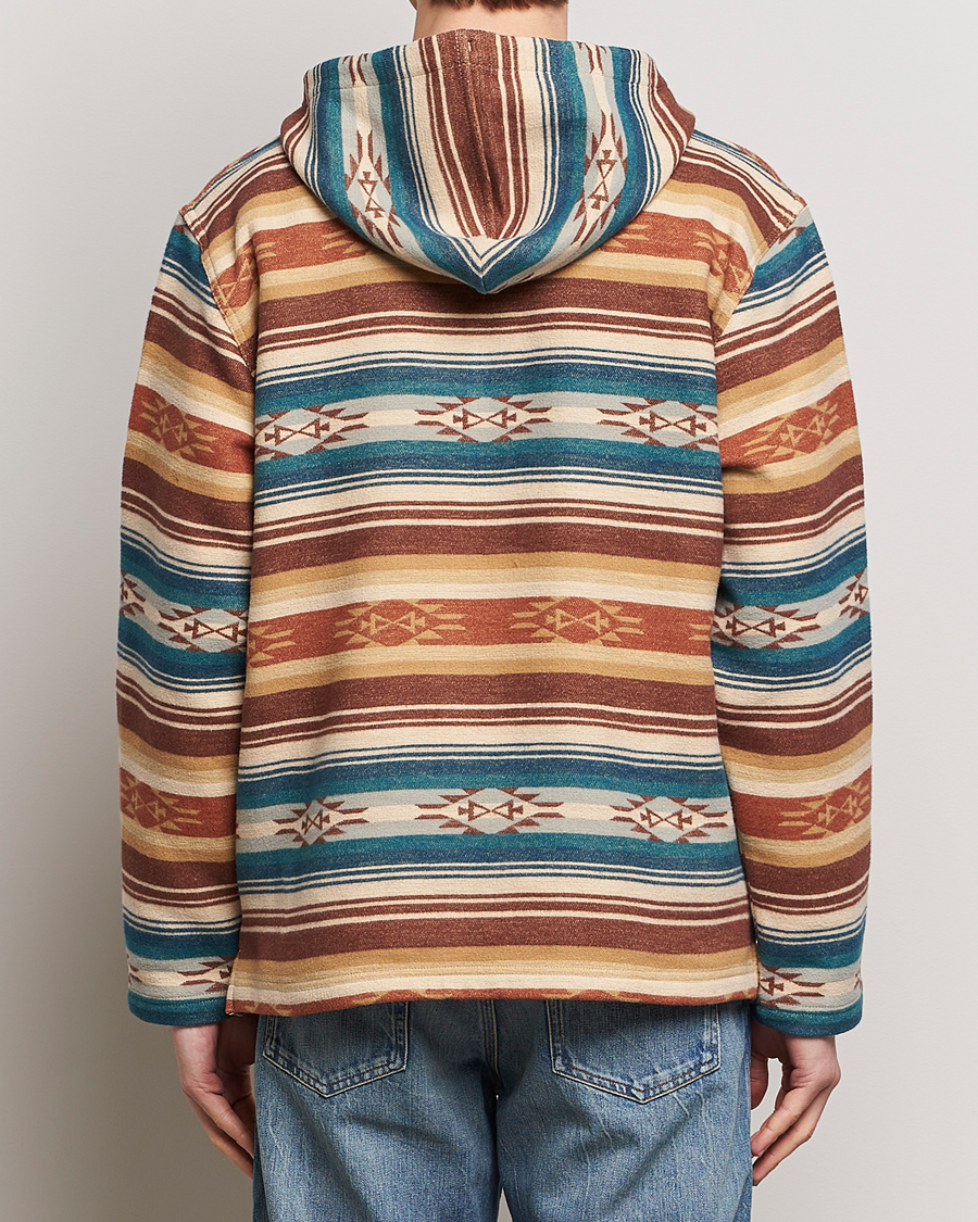 Hombres | Jerséis y prendas de punto | Pendleton | Driftwood Hoody Azure/Brown Stripe
