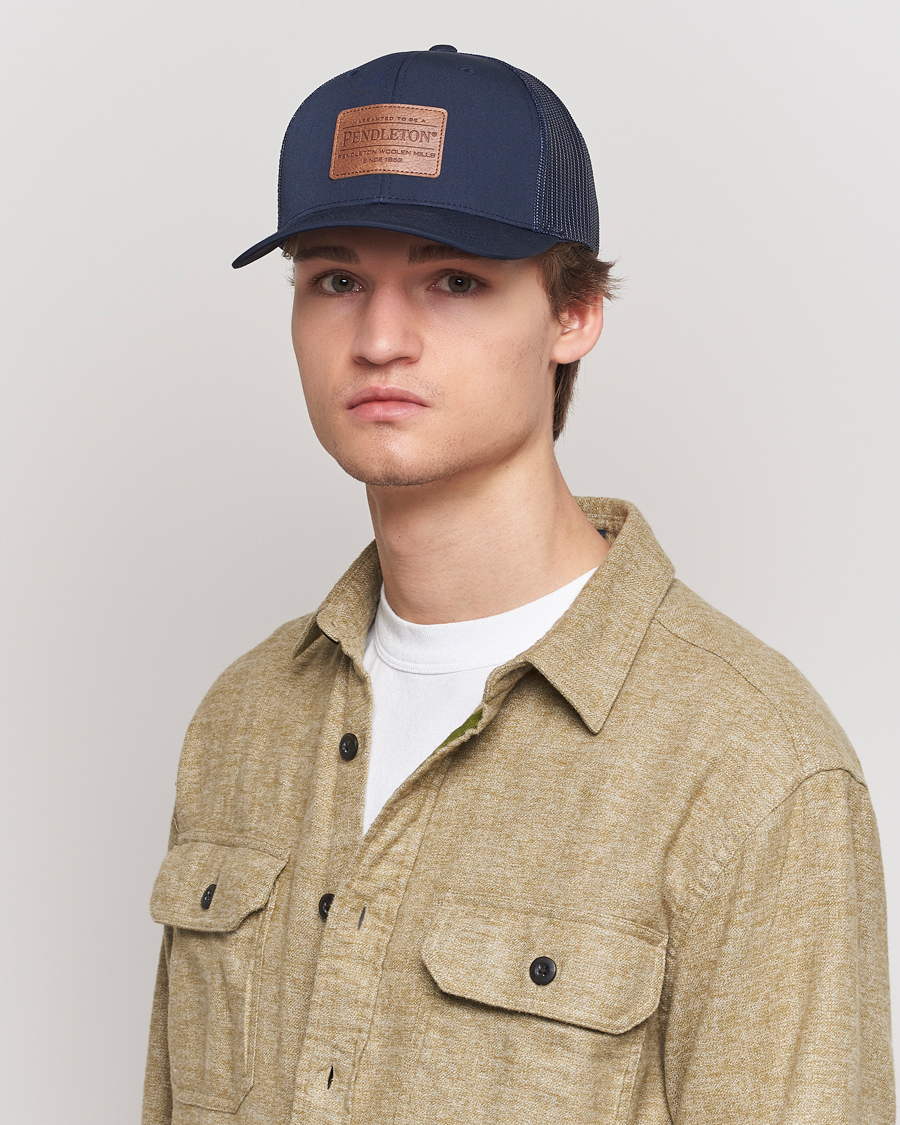 Hombres | Pendleton Burnished Patch Trucker Cap Navy | Pendleton | Burnished Patch Trucker Cap Navy