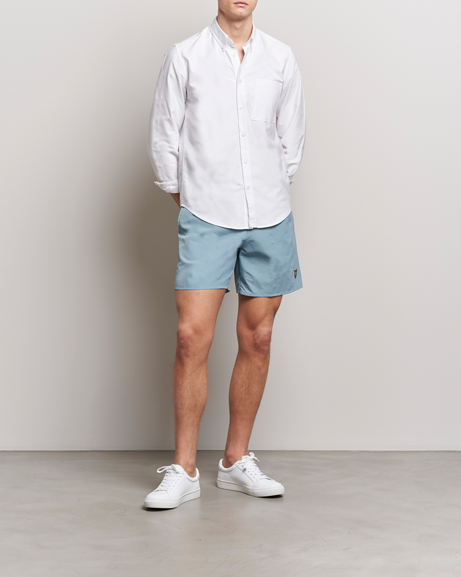 Hombres | Bañadores | Lyle & Scott | Plain Swimshorts Slate Blue