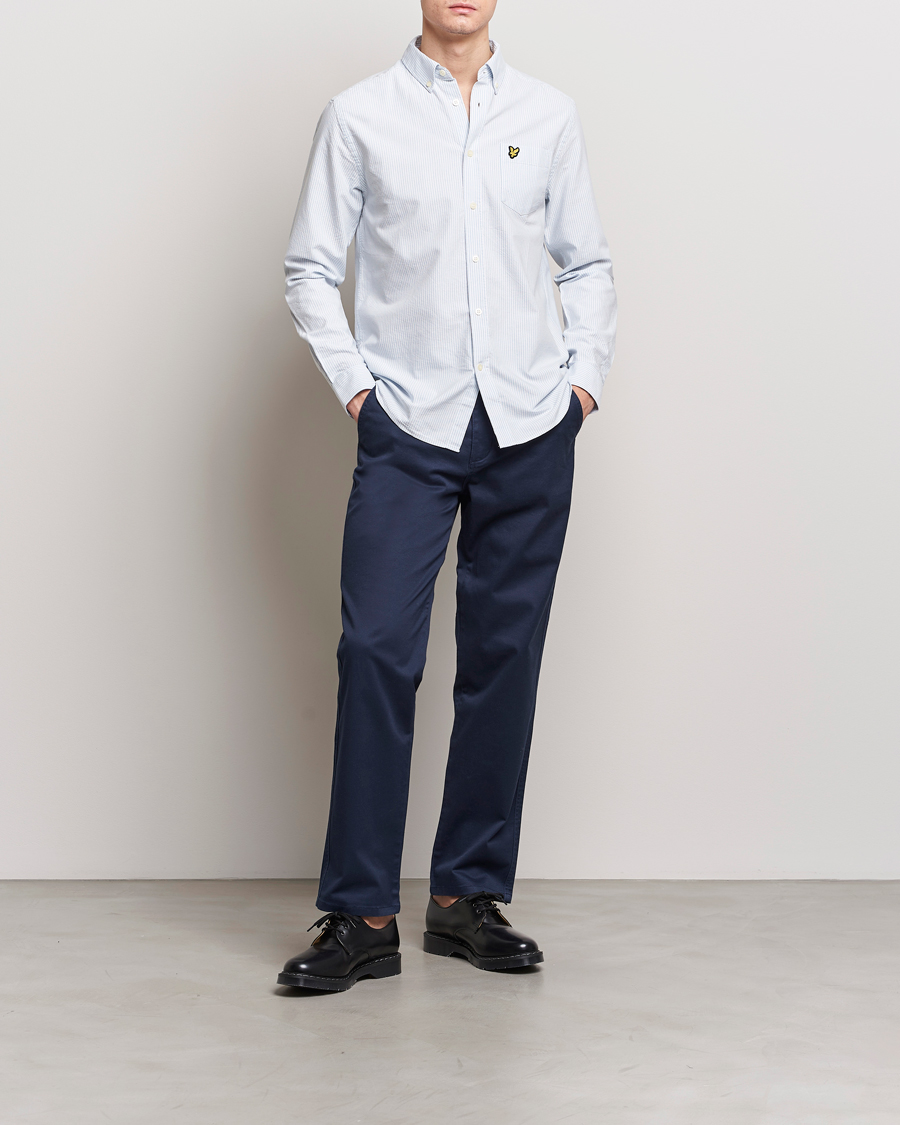 Hombres | Camisas | Lyle & Scott | Lightweight Oxford Striped Shirt Blue/White