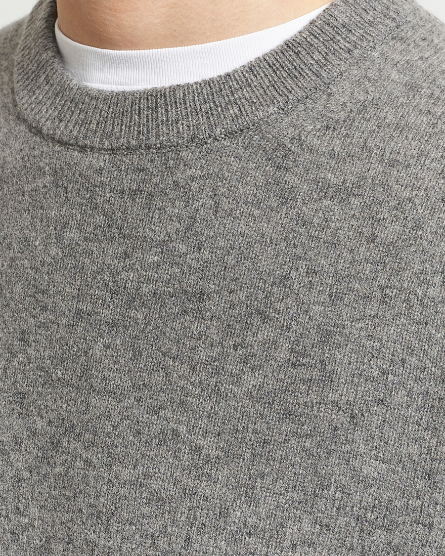 Hombres | Jerséis y prendas de punto | Samsøe Samsøe | Isak Crew Neck Dark Grey